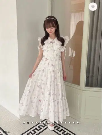 evelyn 오리지널 리본 무늬 원피스 택 포함 미사용 새상품 핑크