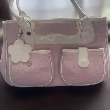 MARY QUANT 핑크 핸드백