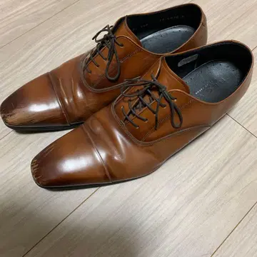 브라운 스트레이트 팁 드레스 슈즈