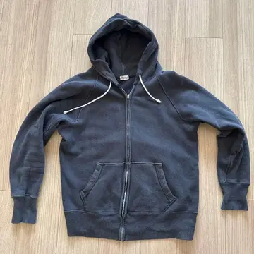 Warehouse 블랙 지퍼 후드티