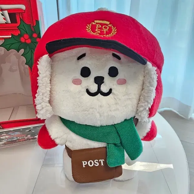 BT21 홀리데이 RJ 알제이 크리스마스 스탠딩 인형 방탄소년단 BTS