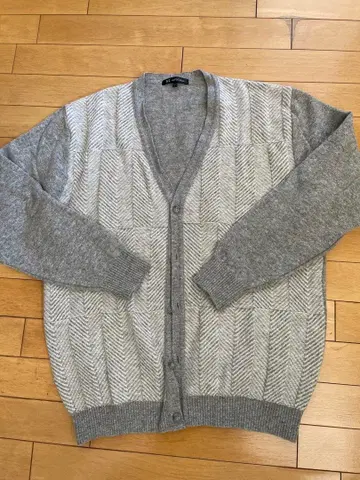 H L (아쉬엘) 헤링본 가디건 L 사이즈 그레이