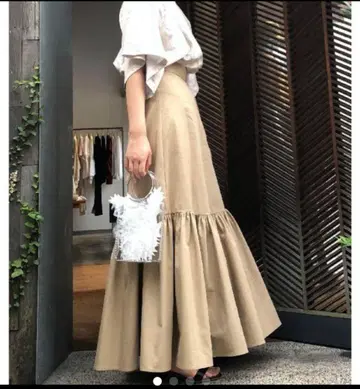 CLANE 티어드 플레어 스커트