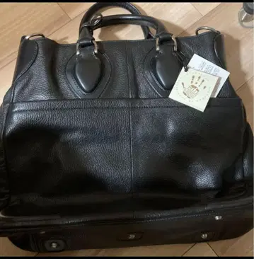 가죽 블랙 토트백