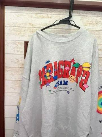 Paragraph 그레이 오버 사이즈 맨투맨