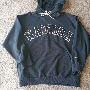 NAUTICA 네이비 후드 부착 후드티