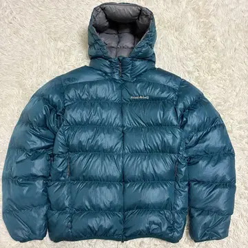 새상품급 몽벨 라이트 알파인 다운 후드티 블루그린 M