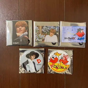 Nissy 캔뱃지 5개 세트 호카포 카페 피자라