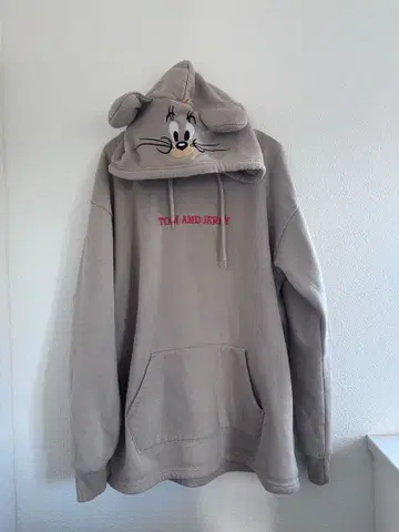 톰과 제리 후드 부착 셋업 베이지