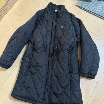 ROXY 블랙 퀼팅 코트 XL