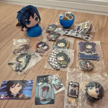 귀멸의 칼날 토미오카 기유 마스코트 키링 고무 마스코트 굿즈 세트