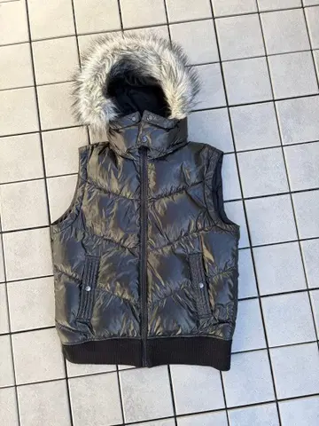 그런지 Y2K 퍼 포함 다운 베스트