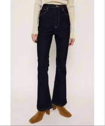 SLY 하이웨스트 플레어 팬츠 로이카 데님