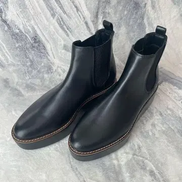 새상품급 인기 EVOL L 사이즈 블랙 사이드 고어 부츠 통굽