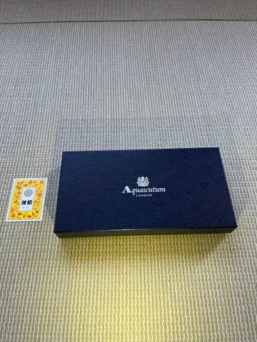 AQUASCUTUM 블랙 장지갑