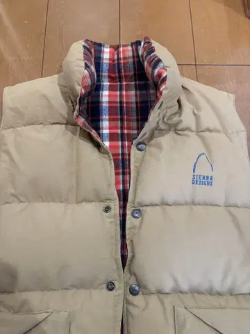 SIERRA DESIGNS 베이지 다운 베스트 M 사이즈 리버서블