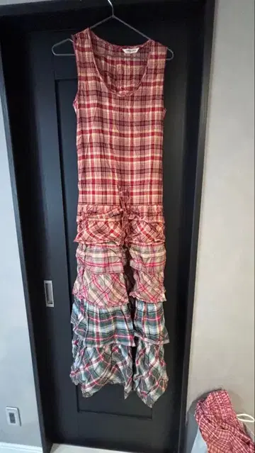 WONDERFUL WORLD 체크 무늬 롱 원피스