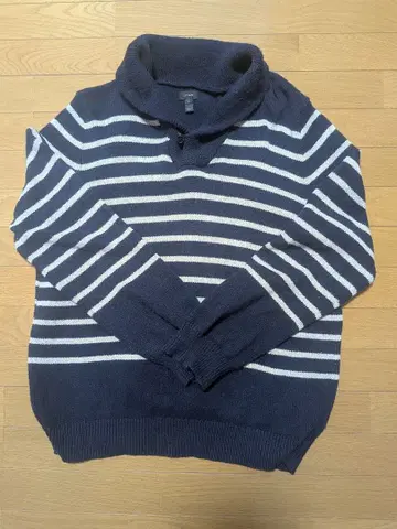 J.Crew 네이비와 화이트 스트라이프 니트 M