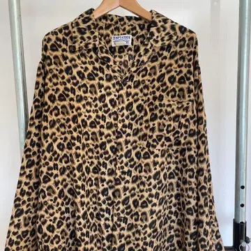 TEMPTATION 레오파드 무늬 긴팔 셔츠 L 사이즈