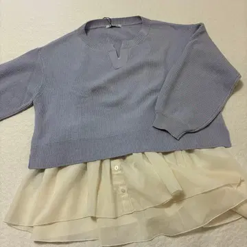 COHINA 쉬폰 레이어드 니트 세트