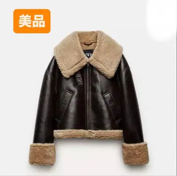 [ 새상품급 ] ZW COLLECTION 더블 페이스 라이더 자켓 XS