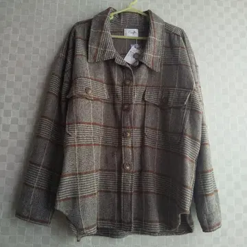 Crisp 체크 무늬 셔츠 자켓