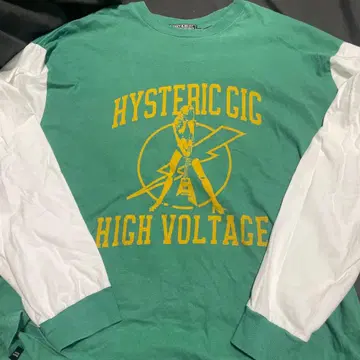 HYSTERIC GLAMOUR HIGH VOLTAGE 긴팔 티셔츠 XL