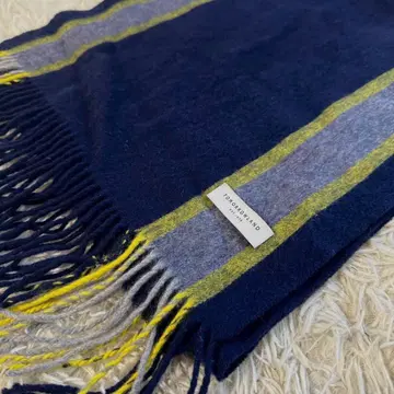 [ 새상품급 ] 투모로우랜드 캐시미어 100 프린지 머플러 네이비