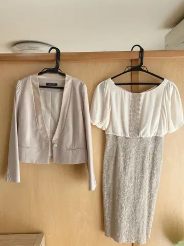 [ Aimer ] 원피스 수트 화이트/그레이