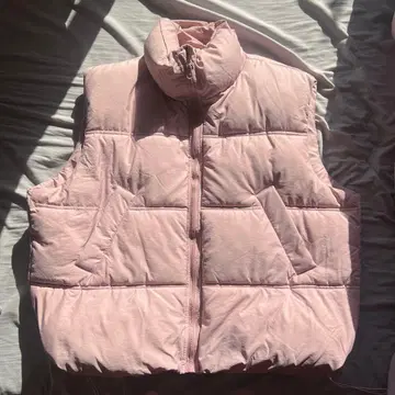 핑크 다운 베스트 M
