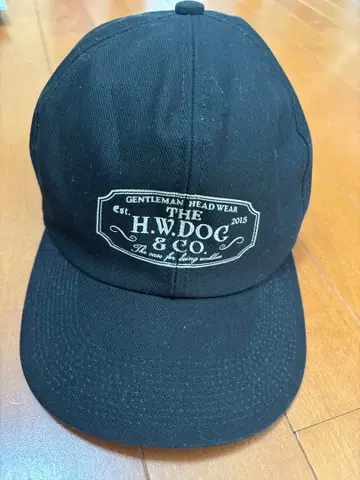 H.W.DOG & CO. 블랙 캡