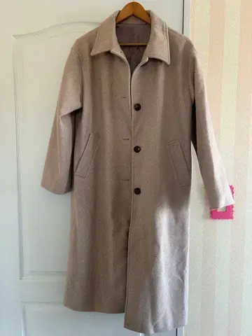 베이지 롱 코트 L 사이즈