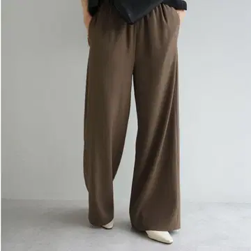 앤도미 에버네이비 포켓 부착 이지 와이드 팬츠 브라운 M