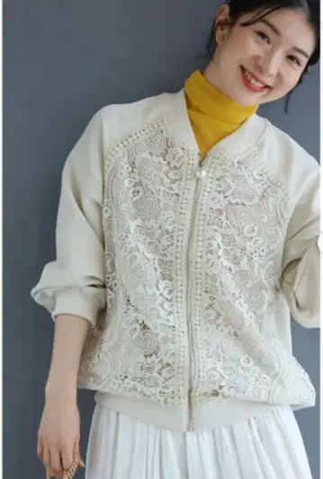 cawaii 펄이 흔들리는 우아한 레이스의 엘레강트 블루종