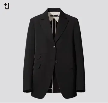 새상품급 유니클로 +J 울 테일러드 자켓 질 샌더 L 블랙