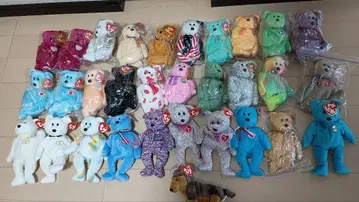Ty 비니 베이비 봉제 인형 세트 곰 30개