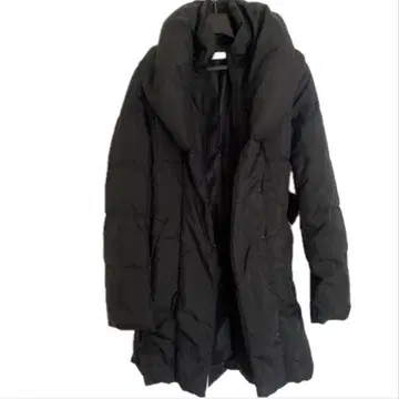 Ryu Ryu 옷깃 볼륨 충전솜 코트 다운 코트 롱 코트 블랙