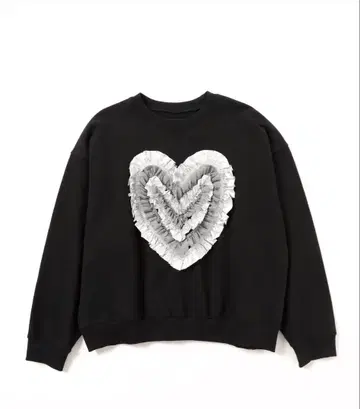 POPPY HEART TULLE SWEATSHIRT
