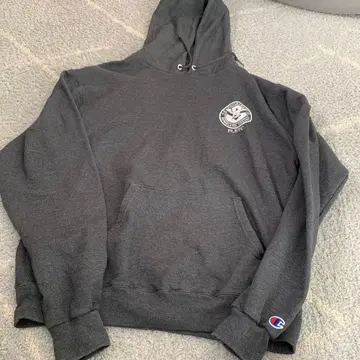 Champion 그레이 후드 부착 후드티 M 사이즈