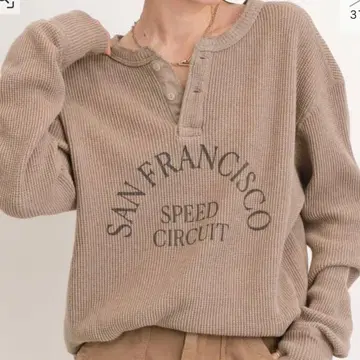 GOOD GRIEF! SFSC 프린티드 헨리넥 탑