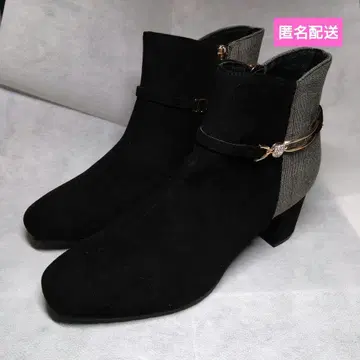 오프온 OFUON 체크 x 블랙 숏부츠 24.5cm