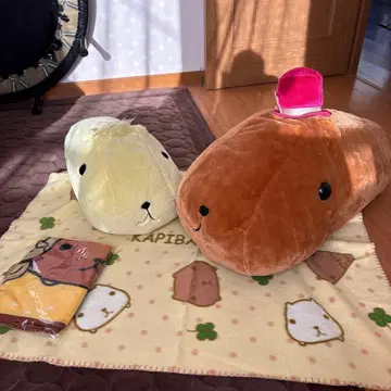 카피바라 씨 큰 봉제 인형 2개 세트