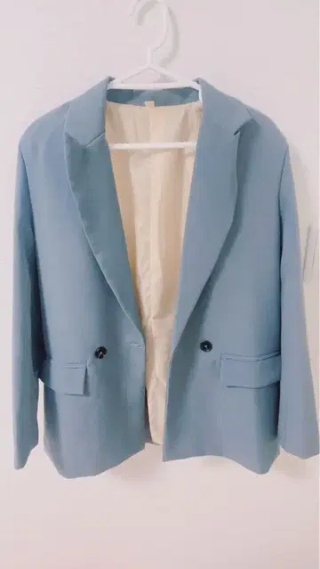 파랑 더블 버튼 테일러드 자켓 M