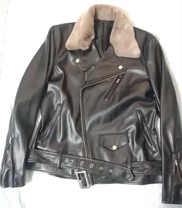 TK 다케오 키쿠치 합성 가죽 라이더 자켓 블랙