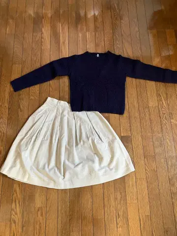 45R 45rpm 플레어 스커트 SHIPS 스웨터 네이비