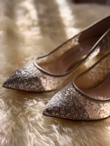 DIANA 글리터 튤 펌프스 브라이덜 슈즈 24.5cm