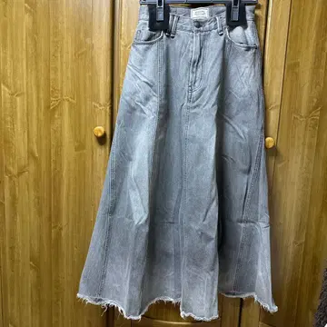 모나암 데님 스커트 그레이 M