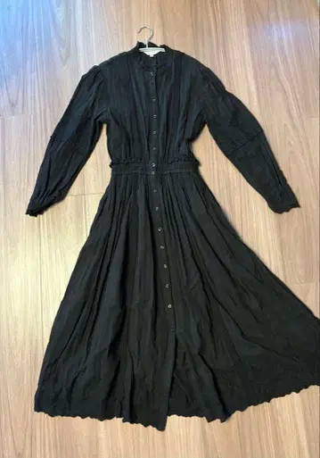 블랙 셔츠 원피스 긴팔