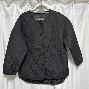 [ 새상품 ] 블랙 퀼팅 자켓 단추식 M