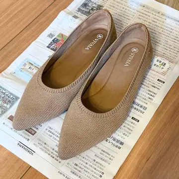 3회 착용 VIVAIA 베이지 플랫슈즈 새상품급 37.5